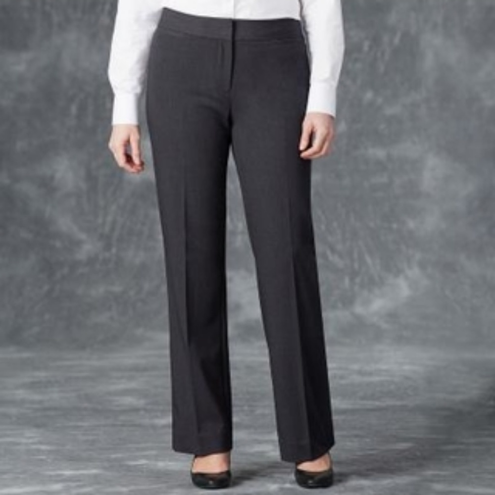 Liz Claiborne Audra Black Pin-Striped Pants